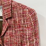 Carlisle  2 Tweed Blacker Jacket Coat Pink Red Orange Ivory Wool Silk Suit Career Photo 12