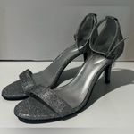 Bandolino  Madia‎ Silver Heeled Open Toe Ankle Strap Dress Sandals Size 9 Photo 5
