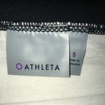 Athleta black and white striped faux wrap Zamora knit skirt Photo 3