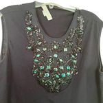 Stella McCartney  Navy Embellished Jeweled Sleeveless Tunic Top Size 40/M-L Photo 3