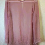 Vintage Jack‎ Bryan Pink Sheer Beaded Top Size M Size M Photo 0