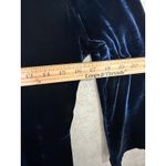 Isabella‎ Bird Velvet Hem Designed Dress Women's Size 4 Blue Fall Holiday Party Photo 3