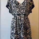 Anthropologie Postmark Gathered Sonata Black/Tan Mini Dress Size M Photo 4