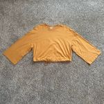 Wilfred dark yellow long sleeve cotton casual crop top size L Photo 4