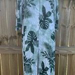 Love In  Palm leaf print button front 3/4 sleeve beach dress Photo 0