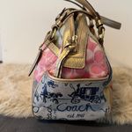 Coach Signature Patchwork Leather & Canvas Handbag Purse With Handles F17164 Photo 2