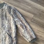 Dylan  Gray Faux Fur Jacket Large Women’s Cozy Bomber Jacket Photo 7