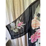 Dawn Hangzhou Liming Textiles 100% Silk Sheer Floral Open Kimono One Size Black Size undefined Photo 2