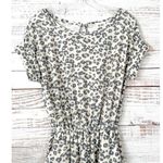 NEW Bibi Womens Animal Print Keyhole Back Short Sleeve Romper Cream Black Small Photo 1