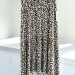 Apt. 9  Skirt Women Small Polyester A Line Asymmetric Shark Bite Brown Leopard NWT Photo 0