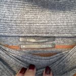 Anthropologie By  Boat Neck Bell Sleeve Sweater Size Small Gray/orange Stretch Photo 3