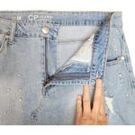 CP Jeans Womens 13 Light Wash Denim Mini Skirt Distressed Pearl Raw Hem Summer Blue Size undefined Photo 2