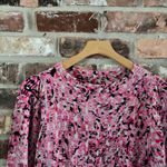 Nic+Zoe Pink Cotton Geo Print Sweater Photo 2