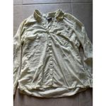 Columbia Shirt Womens Large Yellow White Stripe Cotton Outdoor Camping Fishing Photo 2