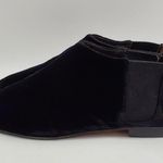 Sergio Rossi Lentini Chelsea Almond Toe Velvet Slip On Flat Shoes Size 37 Black Photo 1