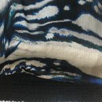 Bebe ‎ over the shoulder black blue gray top Photo 3