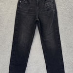 American Eagle  Super High Rise Ankle Straight Jean Black Boho Women's 4 x 27 Photo 0