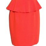 Cache Contour Red Stretch Peplum Dress Lined Belt Cap Sleeve New NWT $178 Photo 4