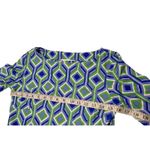 Jude Connally Marlowe Trellis Cobalt Kelly Dress Collared 3/4 Sleeve Preppy XS Photo 5