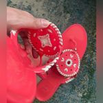 Jack Rogers  Georgica pink white woven jelly thong sandals, size 11M Photo 12