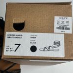 J.Crew  Women's Black Low Heel Braided Ankle Wrap Sandals Sz 7 Photo 4