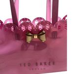 Ted Baker  Icon Tote Bag Pink Metallic Bow Detail Coquette Plastic Cut-Out NWT Photo 0
