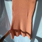 ZARA Women's  Peach orange Ribbed Knit Sleeveless Dress Size L Photo 8