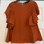 fab'rik Fab’rik orange flutter sleeve top Photo 0