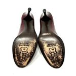 Stuart Weitzman Size 7 Heels Red Glossy Peep Toe Pumps 3.5" High Formal Business Photo 6