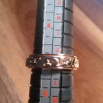 Moon And Star Vermeil Rose Gold over Sterling Silver Spinner Ring (Size 5) Photo 2