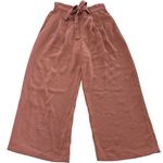 ZARA  Pants Womens X Small Pink Orange Wide‎ Leg Stretch Waist Trousers Photo 0