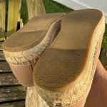 Saint Laurent Authentic Yves  YSL Logo Lambskin Leather Espadrille Nude Size 38 R Photo 8