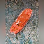 Y2K vintage NOS Chinese orange sequined souvenir slipper slides, size 11/12 Photo 2