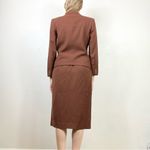 Vintage Jones New York Brown Professional Workwear Blazer & Skirt Suit Size 4 Photo 2