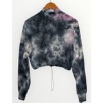 Aeropostale  Blue & Pink Tue Dye Cropped Long Sleeve High Neck Sweatshirt XS Photo 1