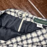 Harvé Benard Harve Benard by Benard Holtzman ivory/black fringe hem wool long skirt sz 8 Photo 3