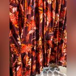 Old Navy Floral Midi Dress - Burgundy and Orange Photo 8