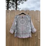 Lila Rose Women's Multicolor Blouseā Paisley 3/4 Sleeve Boat Neck Casual Medium Photo 5
