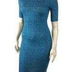 LuLaRoe  XS Julia Blue Abstract Print Fitted Dress Photo 2