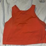 Athleta  Women's Activewear Sport Bra Halter Sleeve Orange Medium Padded Photo 0