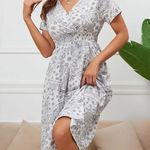 Ces Femme Black White Cinched Maxi Dress Gray Size M Photo 1