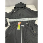 Womans Parka In A Pocket Small Black Hooded Packable Windbreaker Photo 5
