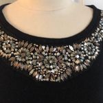 Roz & Ali  black rhinestone diamond sweater Women’s Size L Large Photo 2