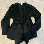 New Balance  Women Black Cardigan Open Sweater Pockets Size XL Black #141 Photo 0