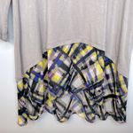 LOGO By Lori Goldstein  Tan Tunic with Plaid Ruffle Bottom Size L Photo 4