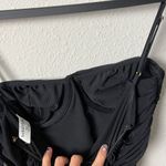 Aritzia  babaton luxor ruched mesh bustier crop top tank in black Photo 8