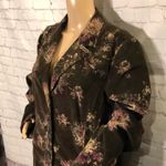 J.Jill Autumn Floral Velour Blazer Brown Large L Photo 3