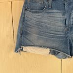 Madewell  High Rise Raw Hem Medium Wash Denim Short Photo 1