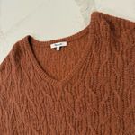 Madewell Alna V-Neck Alpaca Blend Knit Sweater Women’s Medium Ground Clove/Rust Photo 4