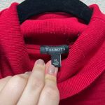 Talbots  Sweater Red Knit Cotton Stretch Turtle Neck Long Sleeve Pullover Sz XL Photo 4
